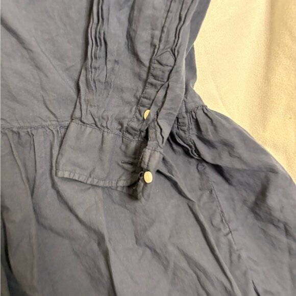 Grayson The Changemaker Shirt Dress Size 02 Small BlueLong Sleeve Cotton - Picture 2 of 4